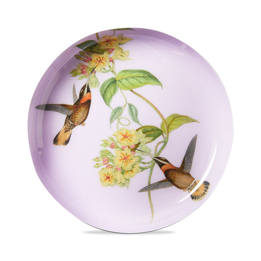 Vintage Hummingbirds Metal Trinket Dish