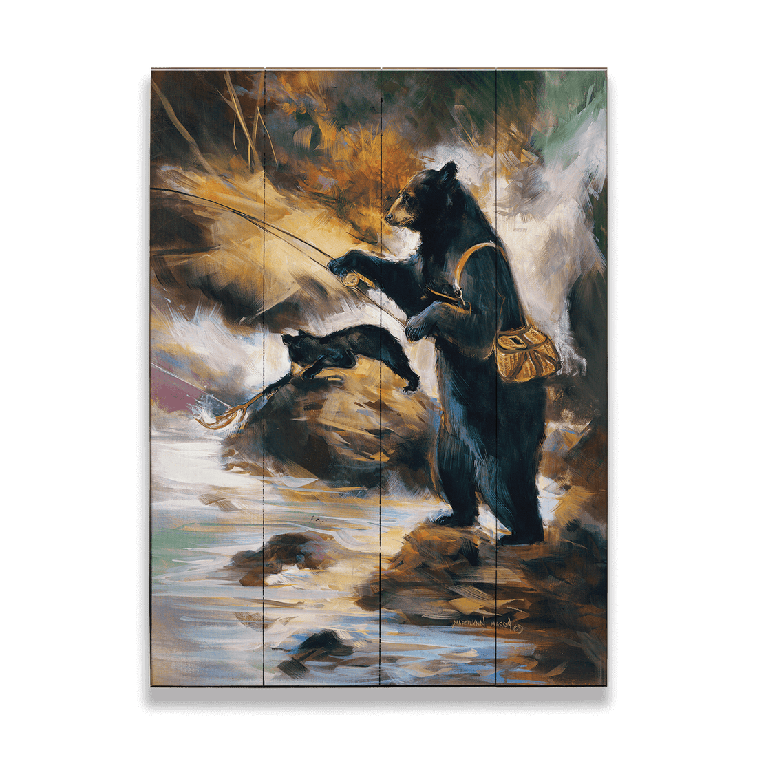 Fly Fishing Bear, 23x31