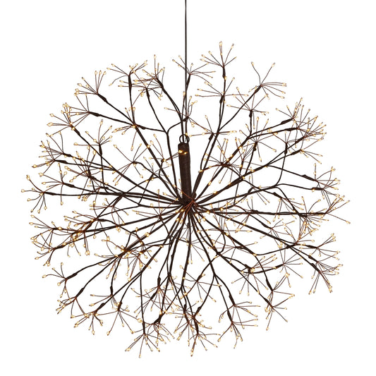 27.5" Brown Starburst Lighted Orb