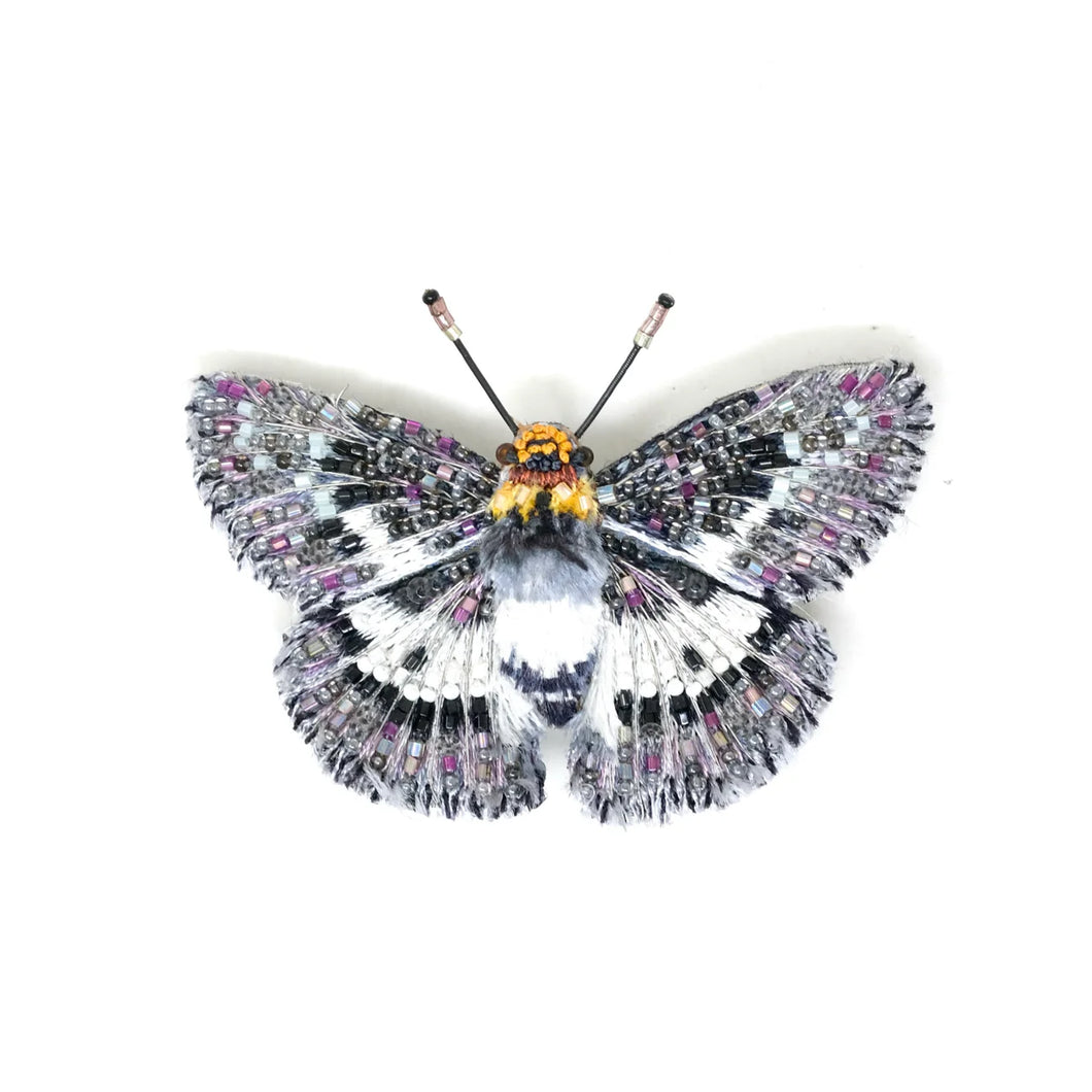 Yellow Breast Flat Butterfly Brooch Pin