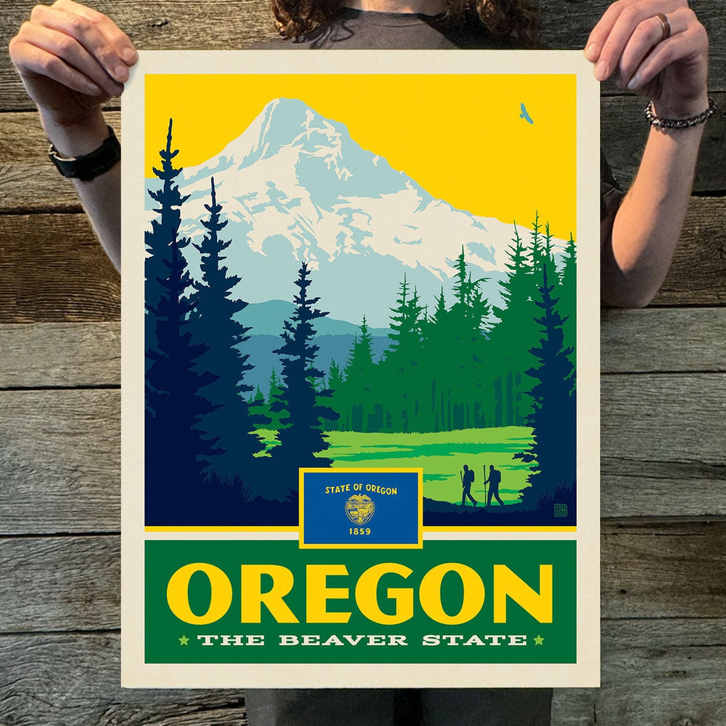 Oregon (State Pride) Art Print | 11X14