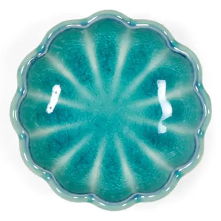 Turquoise Blue Mum Bowl, 3.5"