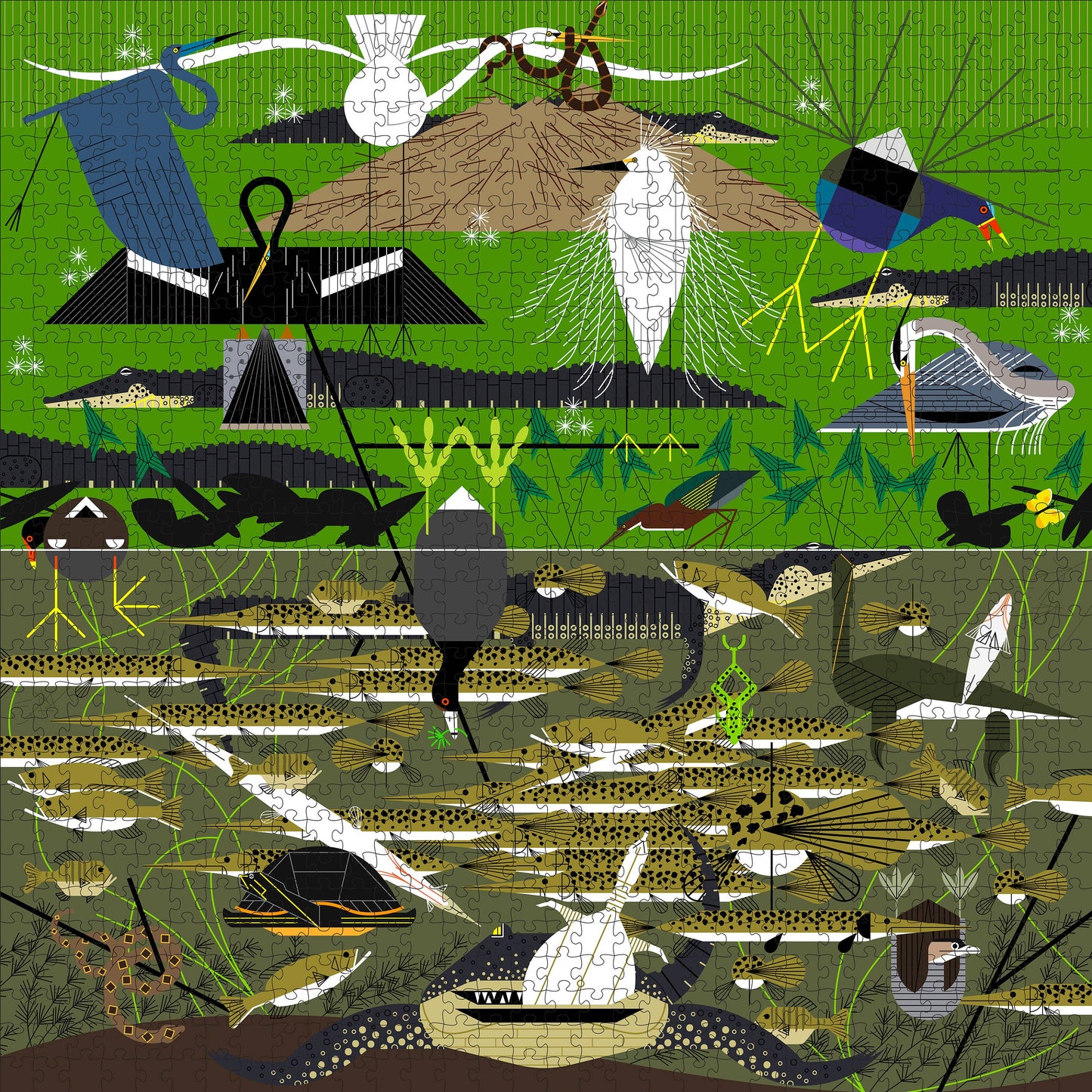 Charley Harper: The Everglades 1000-Piece Jigsaw Puzzle