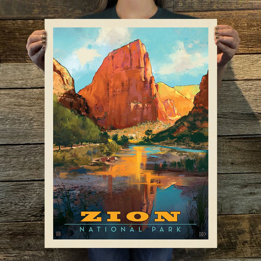 Zion National Park: Virgin River Valley Art Print | 11X14"