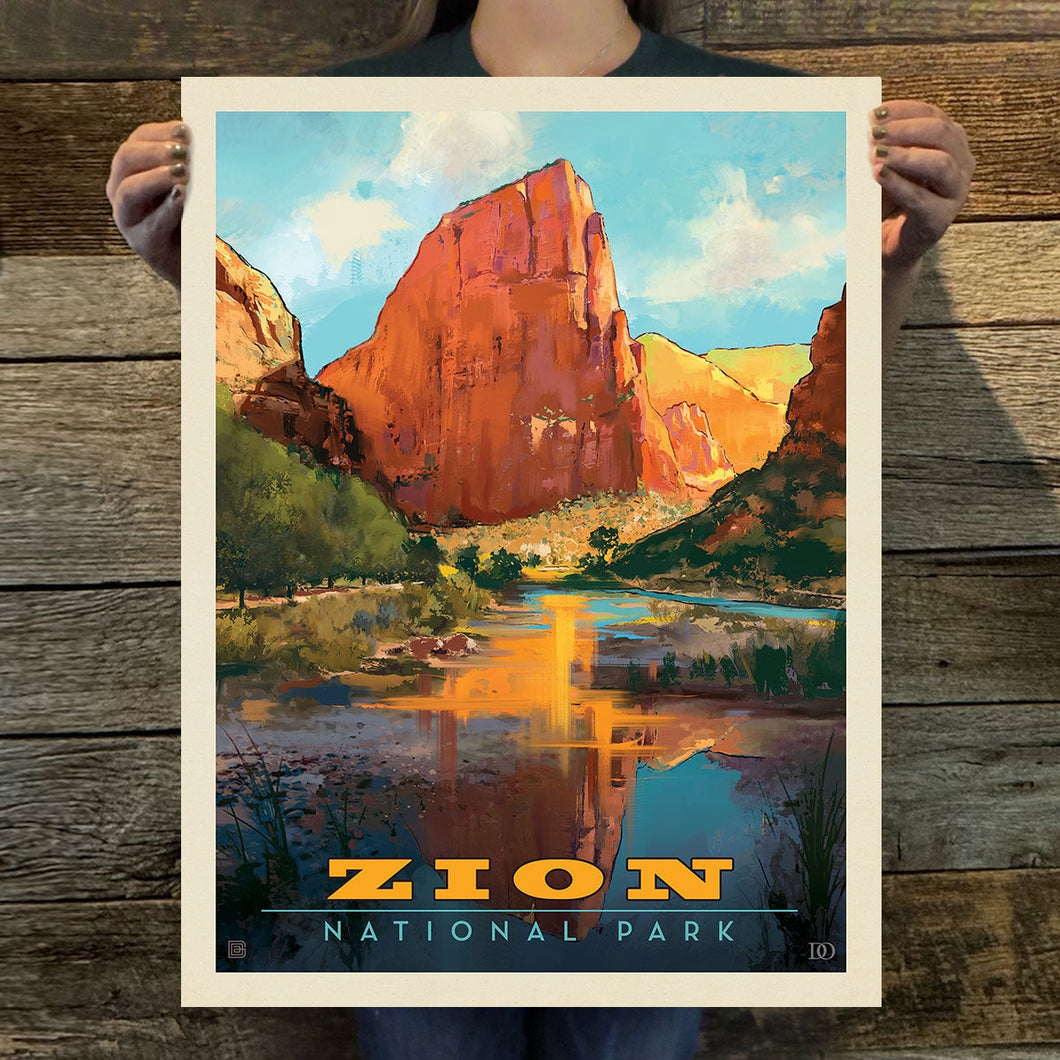 Zion National Park: Virgin River Valley Art Print | 11X14