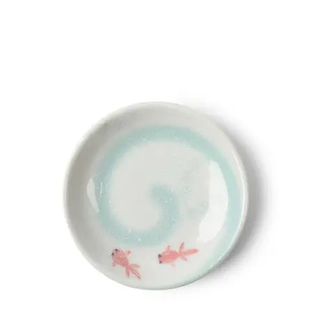 Plt Celadon Swirls Goldfish 4"
