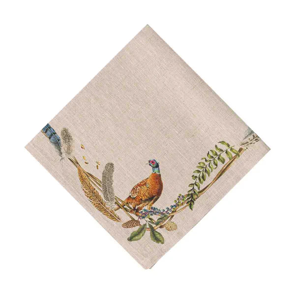 22" Forest Walk Linen Napkins w- Animals