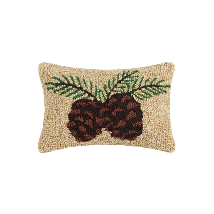 12x8 Pine Cone Hook Pillow