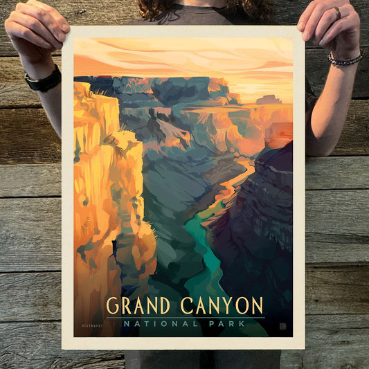 Grand Canyon National Park: Deep Shadows Art Print | 11X14"