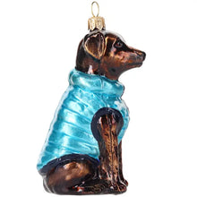 Load image into Gallery viewer, Chocolate Lab in Puffer Coat Ornament
