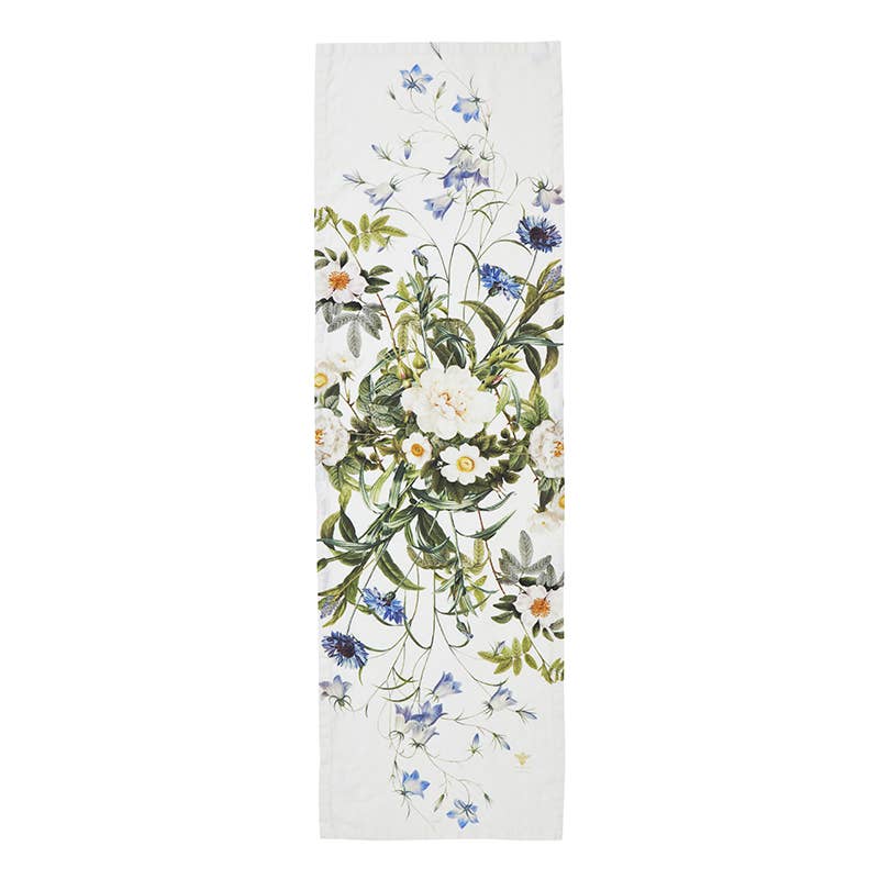 Blue Flower Gardentable Runner