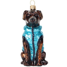 Load image into Gallery viewer, Chocolate Lab in Puffer Coat Ornament
