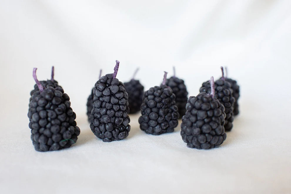 Beeswax Blackberry Birthday Candle
