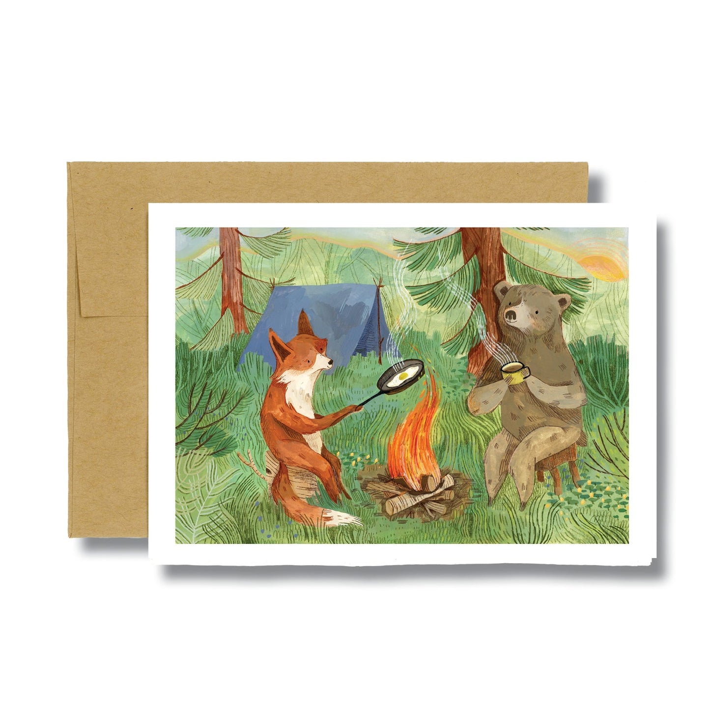 Bonfire Mornings 5x7 Card