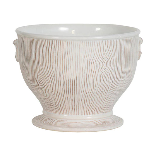 9" Blenheim Oak Whitwash Cachepot