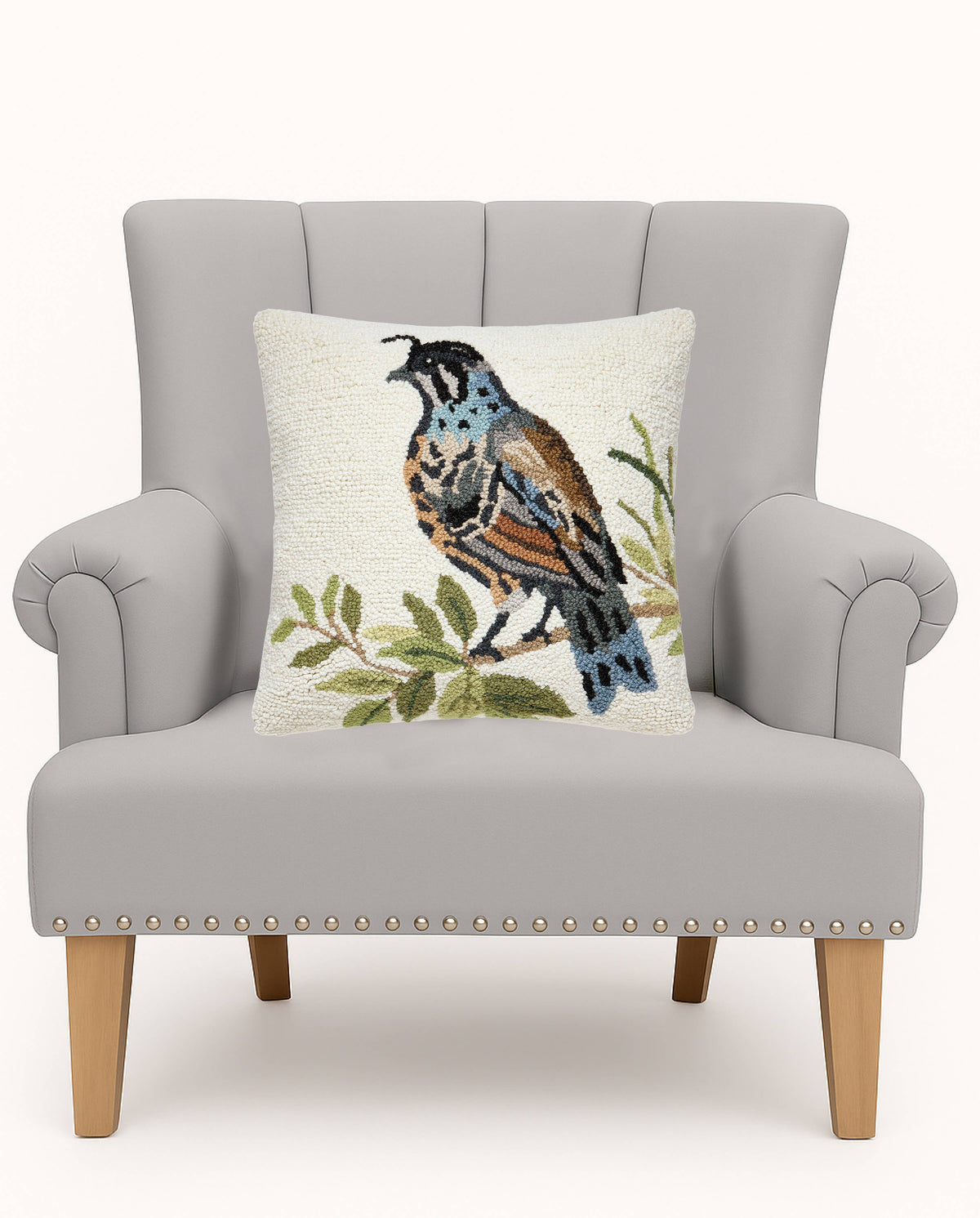 Quail Foliage Hook Pillow