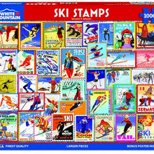 Load image into Gallery viewer, 24x30" Ski Stamps - 1000 Piece Jigsaw Puzzle
