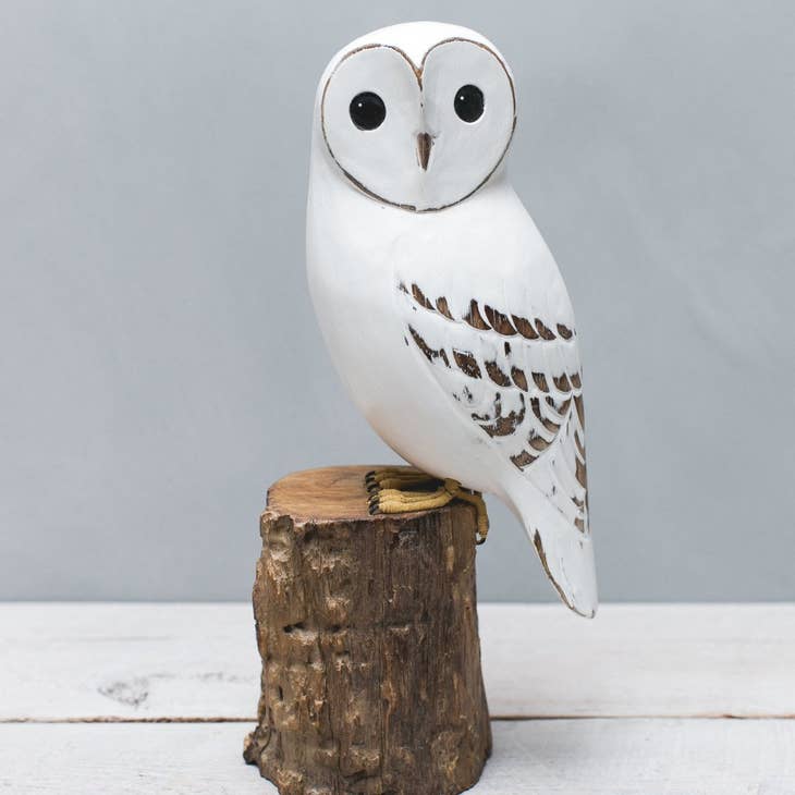 13" Barn Owl White