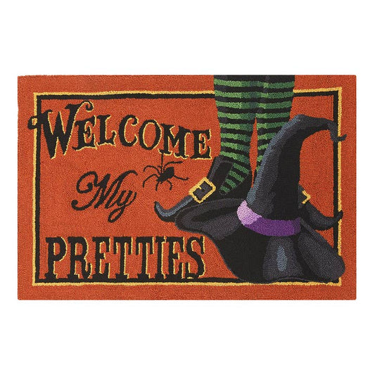 Welcome My Pretties Hooked Rug, 2x3'