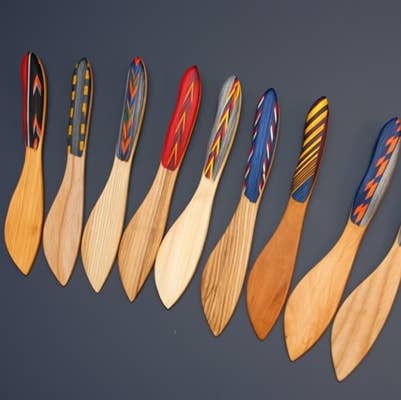 Alder Butter Knife w- Colorful Mosaic Handle