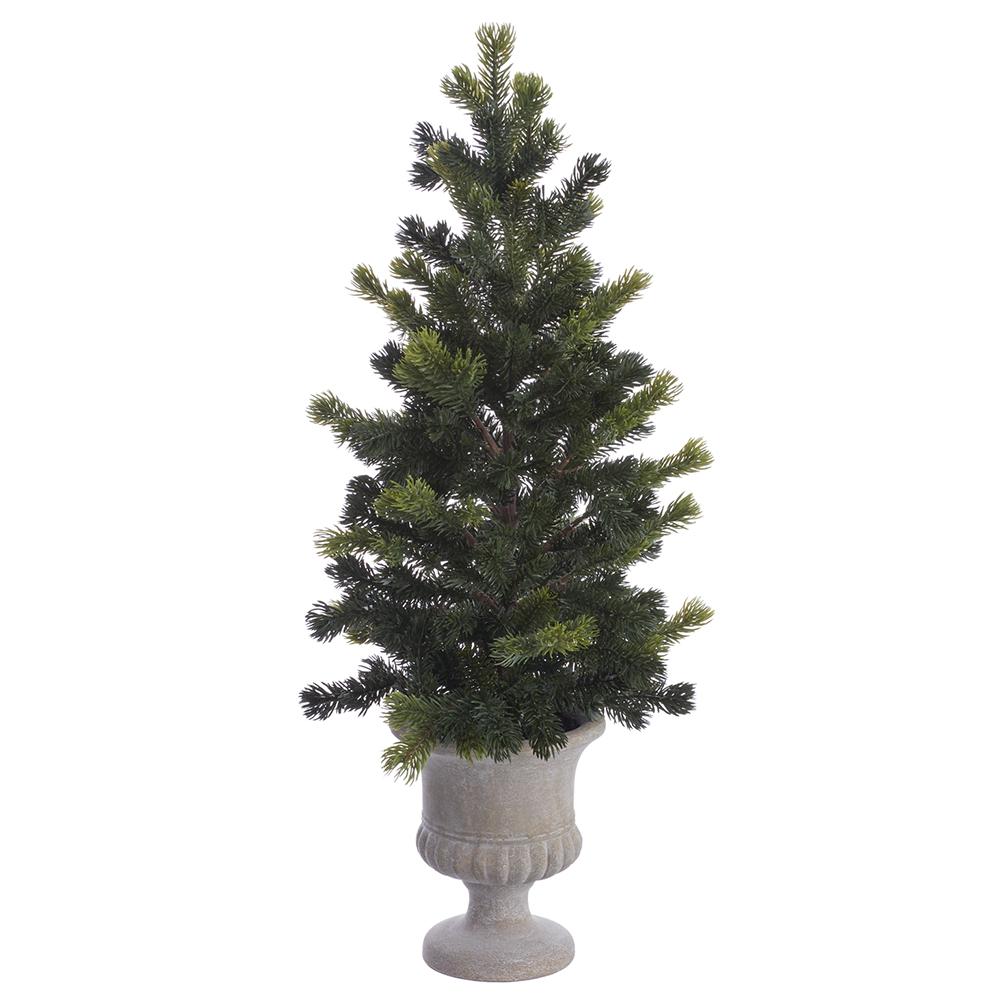 25" Spruce Pine Tree in Paper Mache Urn