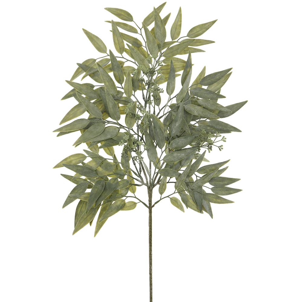 28" Asian Bayberry Leaf Spray
