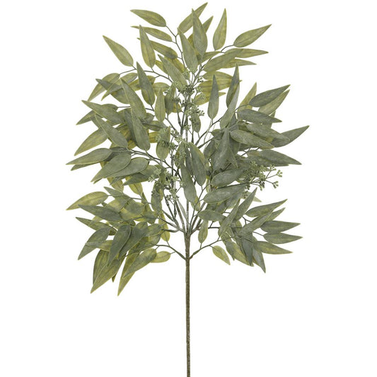 28" Asian Bayberry Leaf Spray