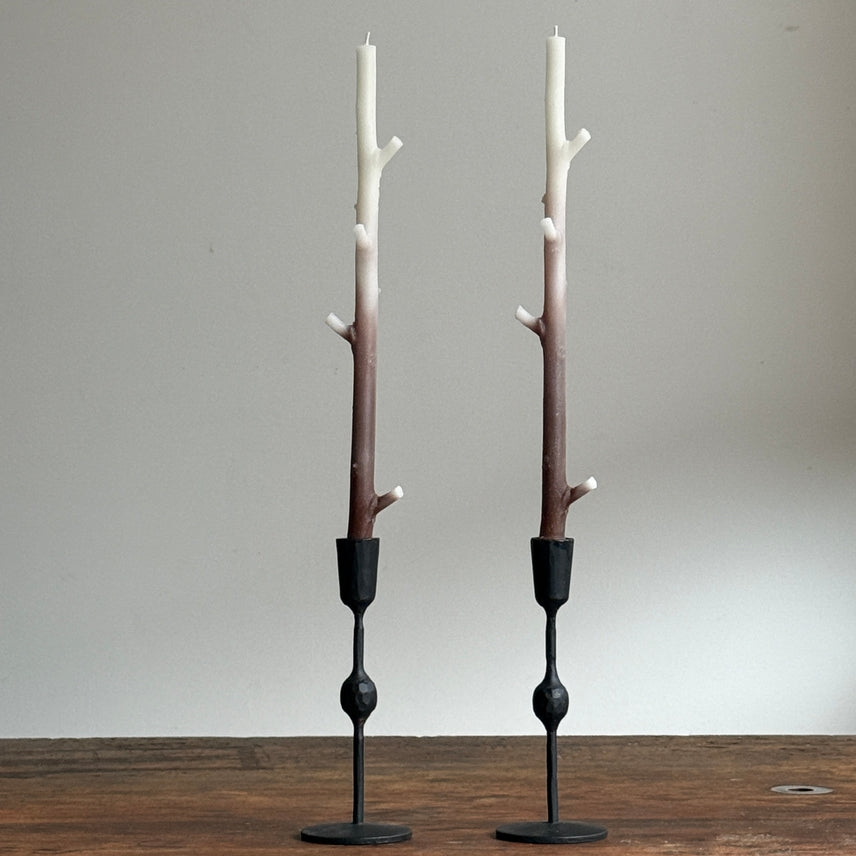 Maple Stick Candles Pair - OMBRE Edition (Honeysuckle Brown)