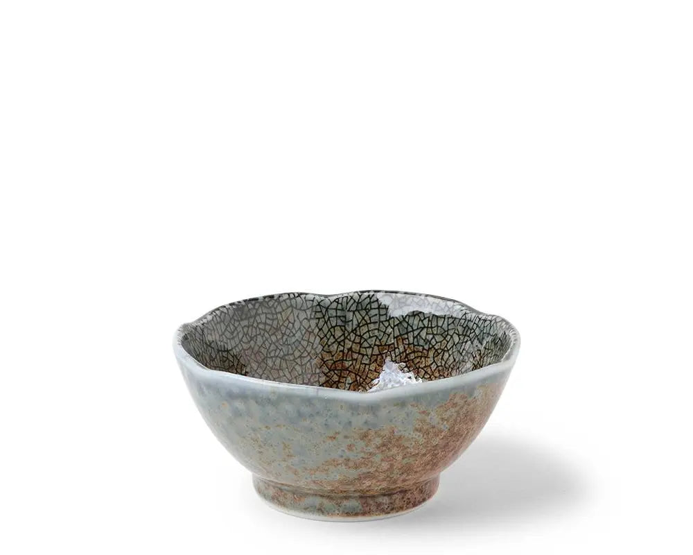 Sauce Bowl- Blue Sand Crackle 3-1/2"