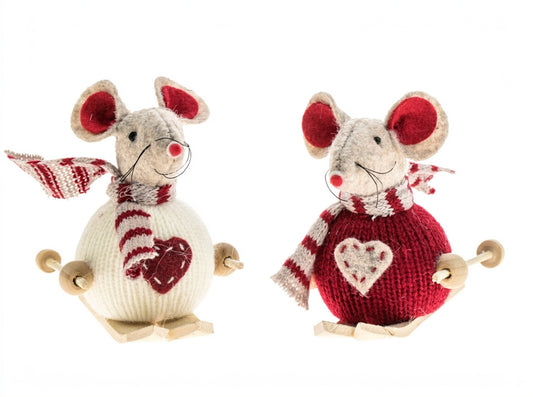 Skiing Mouse Ornament