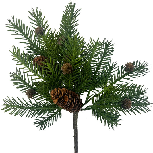 18" Real Touch Noble Fir Pick W/ Cones