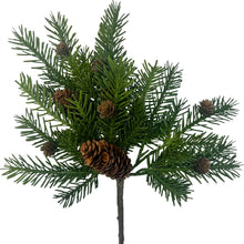 Load image into Gallery viewer, 18" Real Touch Noble Fir Pick W/ Cones
