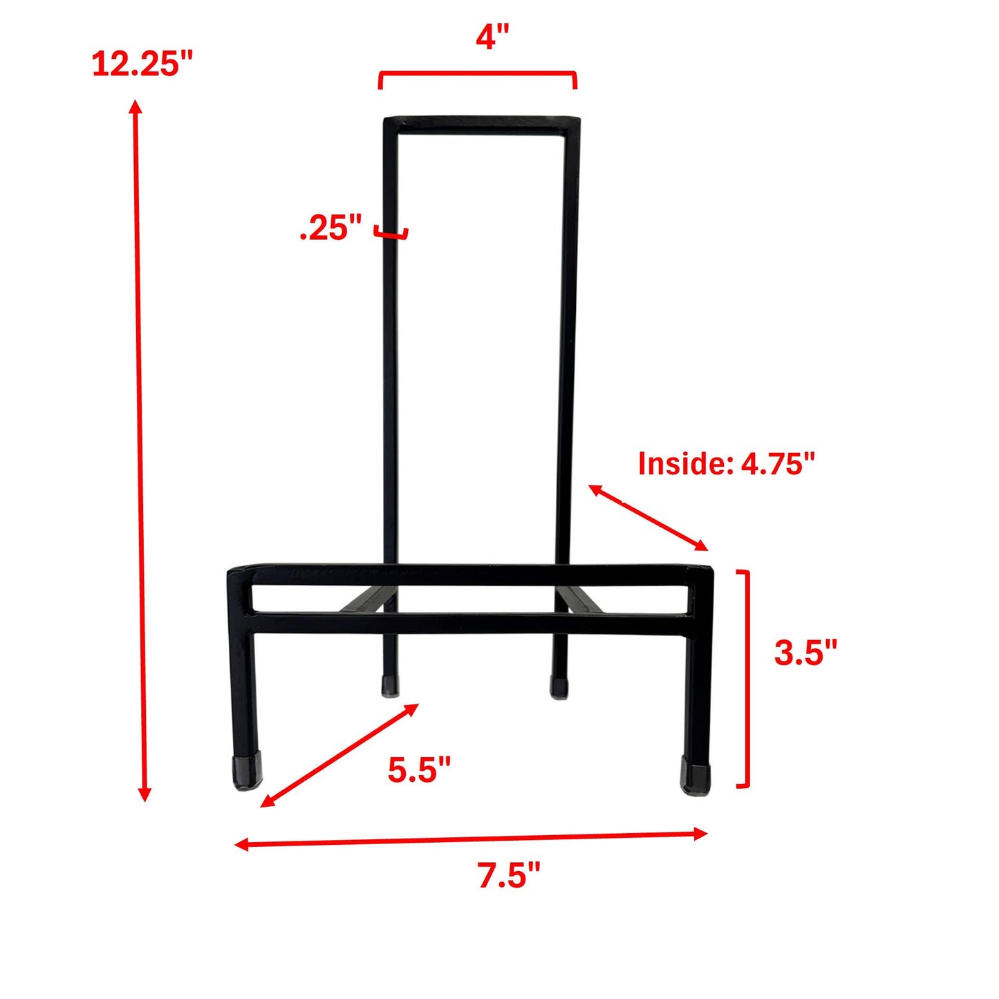 Straight Edge Platter and Bowl Stands: Black / Tall Platter Stand