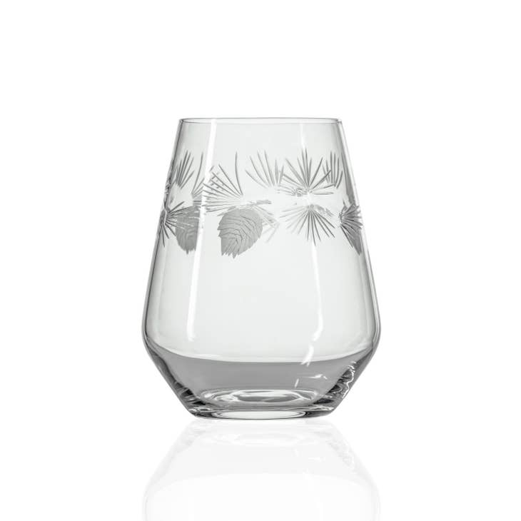 18 Oz. Icy Pine Stemless Wine Glass