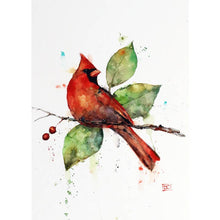 Load image into Gallery viewer, 5 x 7" Greeting Card  'CARDINAL &amp; FOLIAGE''
