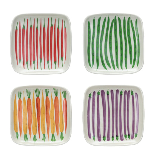 5 3/4" Square Stoneware Vegetable Plate