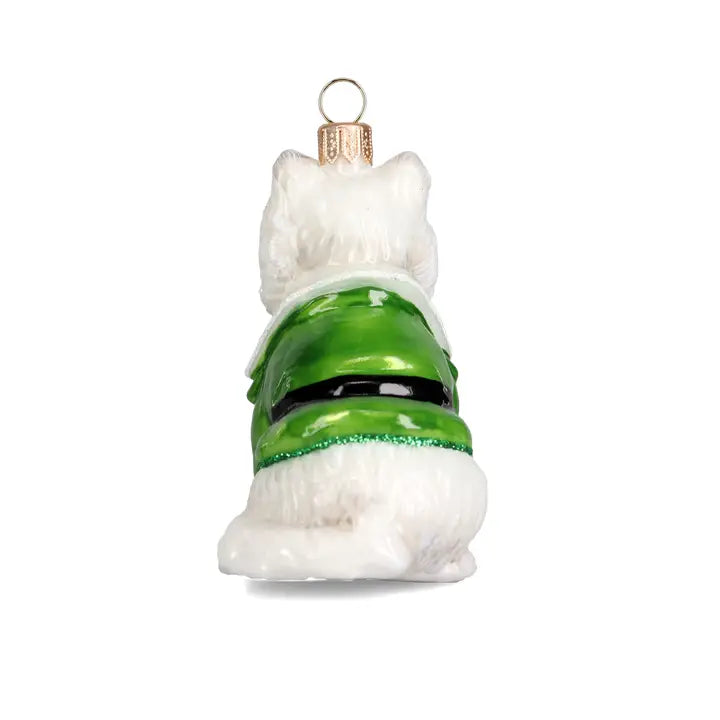 Westie in Christmas Pajamas Ornament