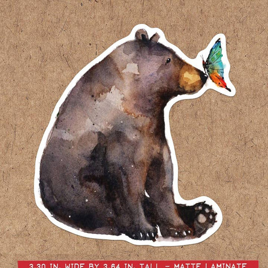 STICKER Bear & Butterfly