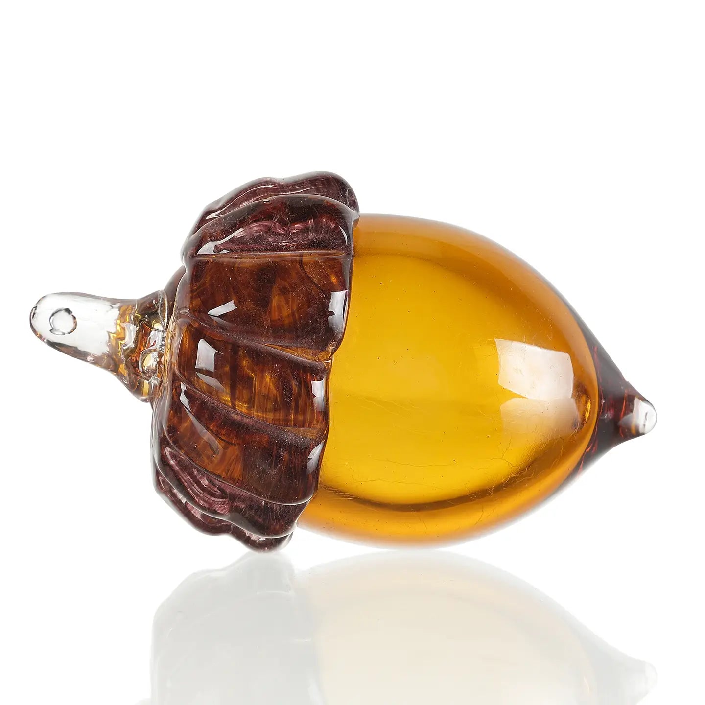 Art Glass Amber Acorns