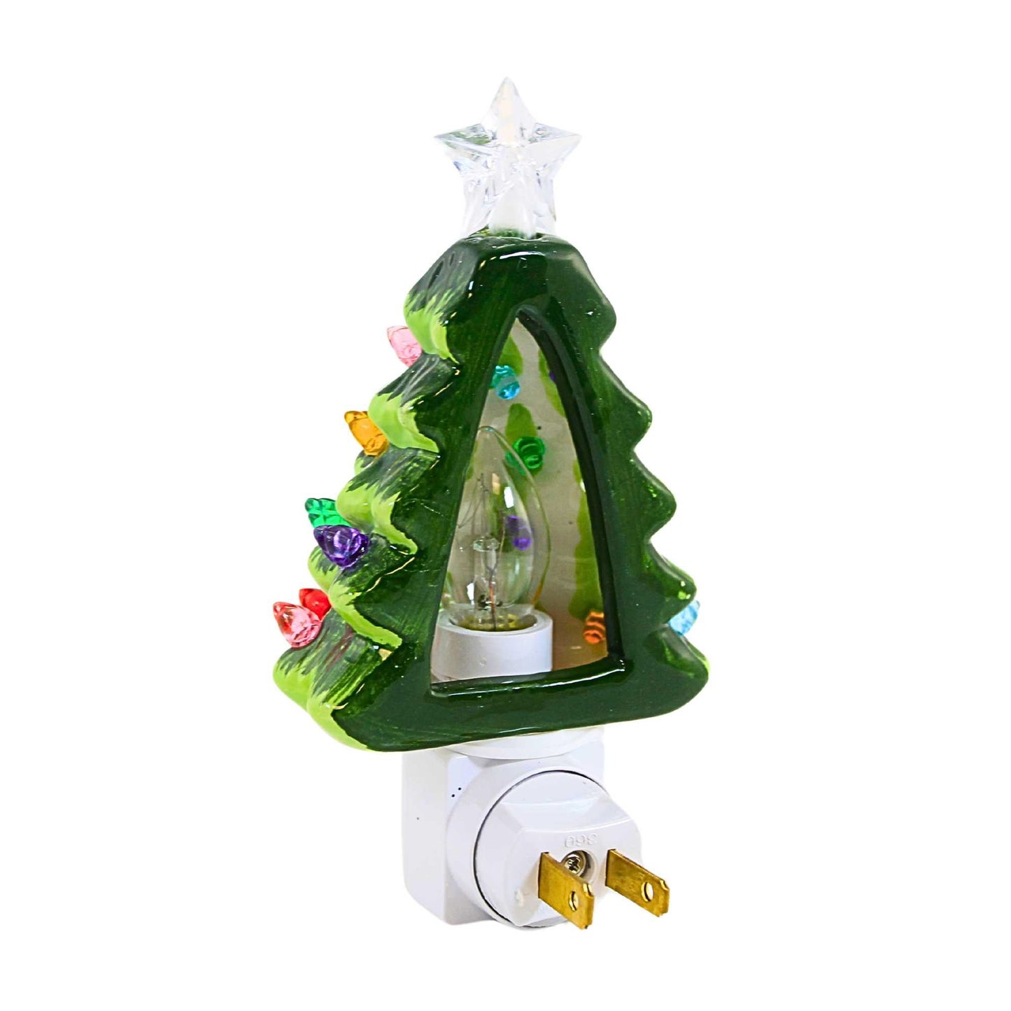 Roman Inc 6in Ceramic Tree Night Light