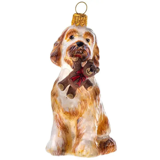 Goldendoodle w- Teddy Bear Ornament