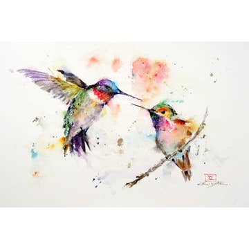 The Lovebirds 5x7 Greeting Card