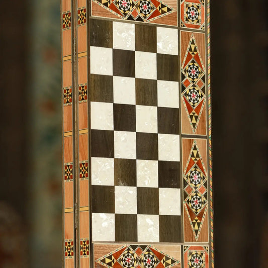 Handmade Wooden 2-in-1 Chess & Backgammon Set – Travel Size