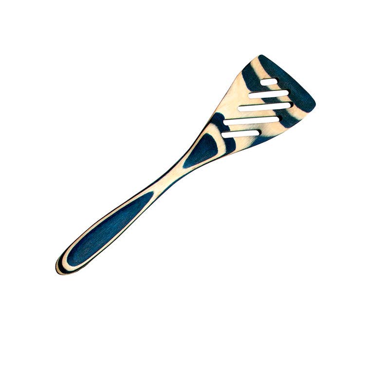 8" Blue Pakka Mini Slotted Spatula