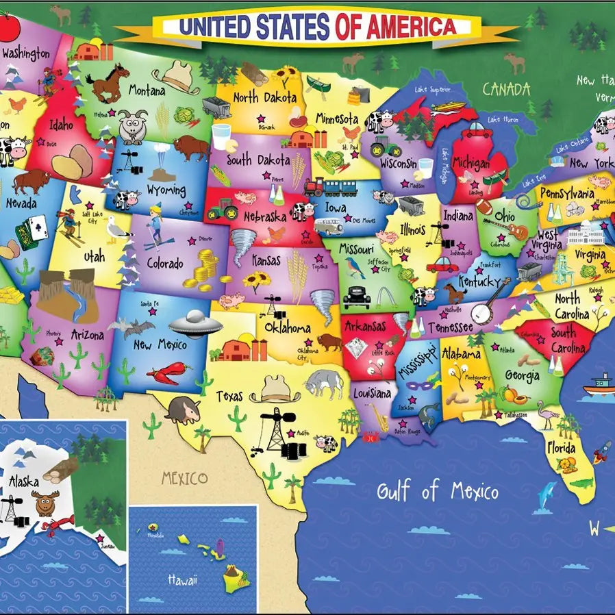 18x24" United States of America - 300 Piece Jigsaw Puzzle