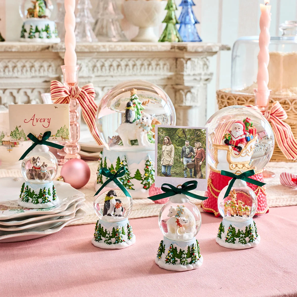 Berry & Thread  North Pole Snow Globe Place Card Holder