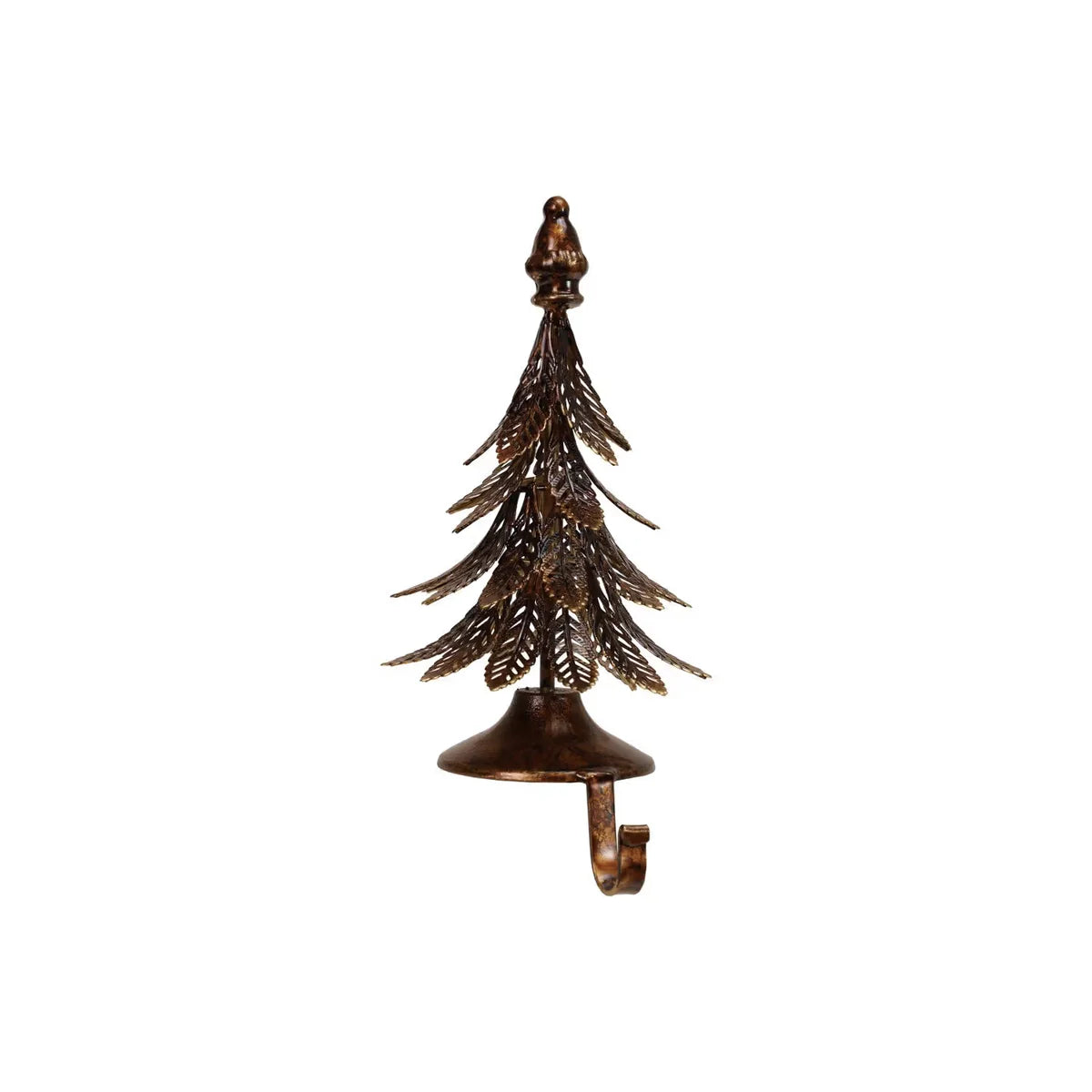 10" Tree Shaped Stocking Holder- Metal