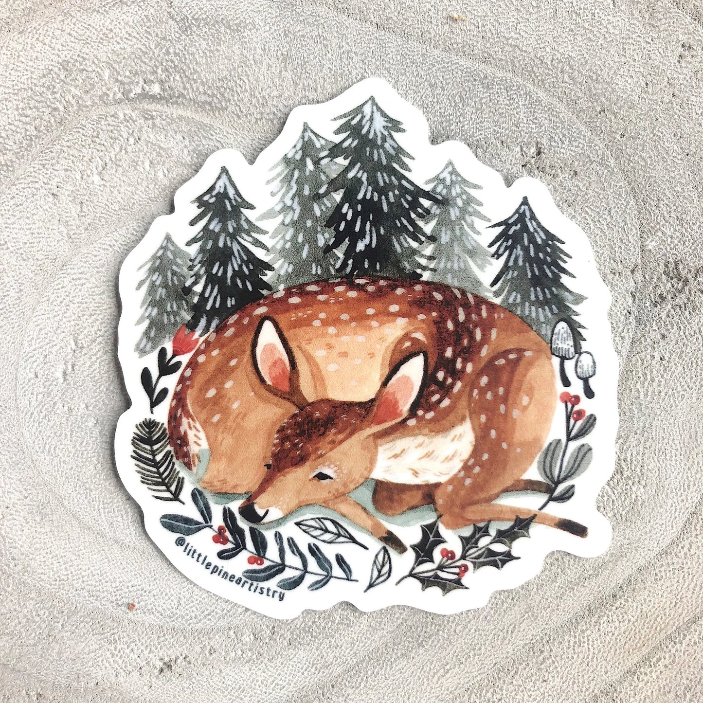 Winter Fawn STICKER