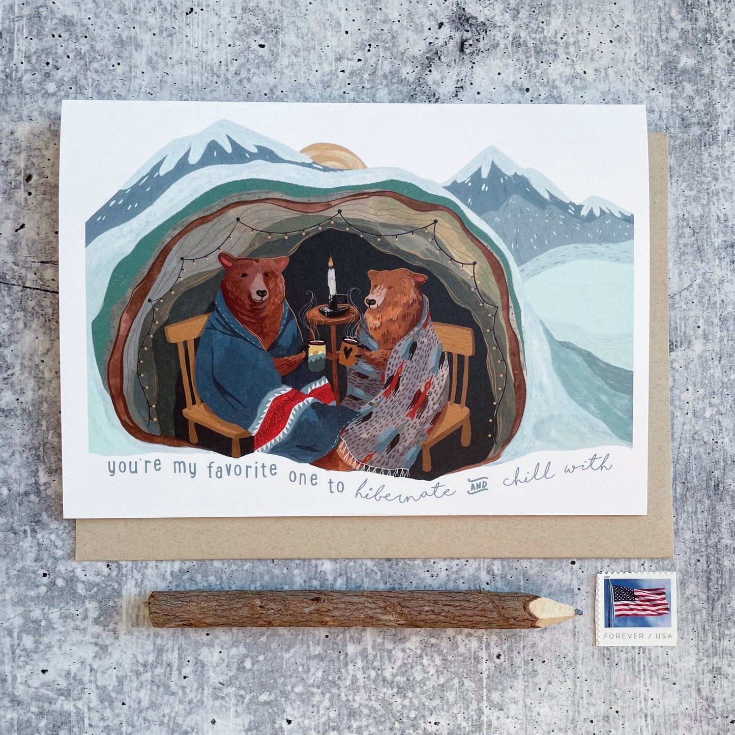 Hibernate & Chill 5x7 Card