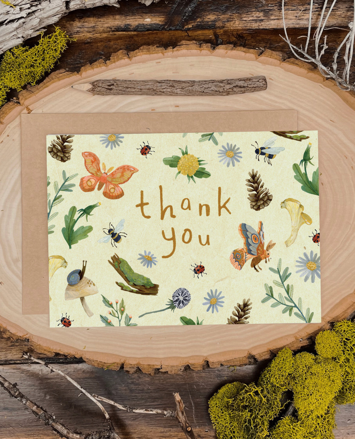 Fauna Thank You 5x7 Card